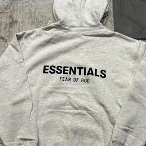 Essentials fear of dog hoodie dark oat